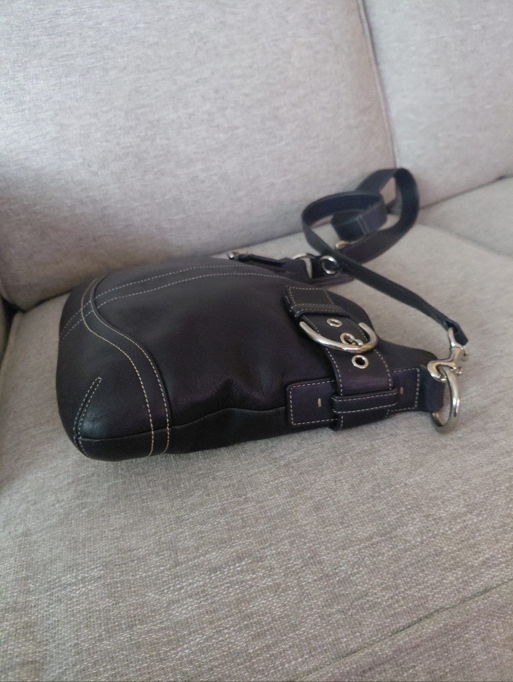 Coach Soho Black Leather Shoulders ,Crossbody Bag - Picture 5 of 11